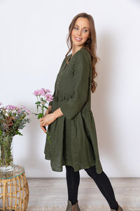 Zinnia Dress - Army Green