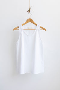 Hydrangea Singlet Top - White