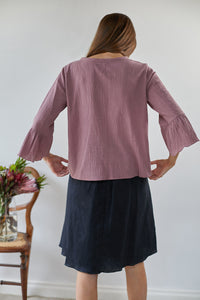 Bachelor Buttons Top - Dusty Pink