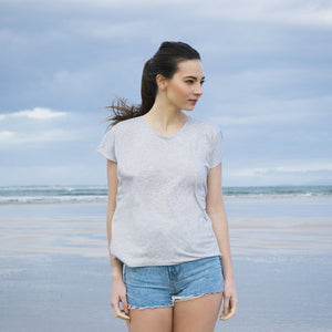 Periwinkle Tee - White
